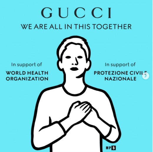 Ο Παγκόσμιος Οργανισμός Υγείας στα social media της Gucci