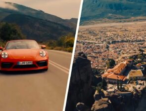 Η Porsche παρουσίασε video της Porsche 911 Cabriolet στα Μετέωρα που είναι διαφήμιση για την Ελλάδα