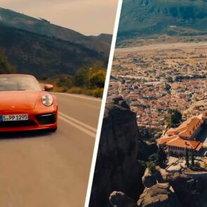 Η Porsche παρουσίασε video της Porsche 911 Cabriolet στα Μετέωρα που είναι διαφήμιση για την Ελλάδα