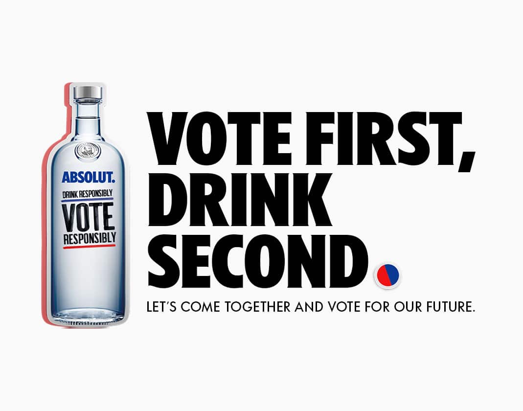 Η Absolut υποστηρίζει την συμμετοχή στις αμερικανικές εκλογές