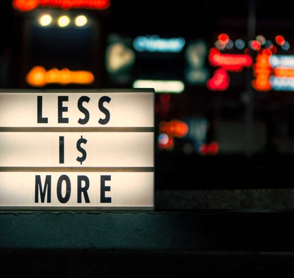 Less is more ή &#8220;άνθρακας ο θησαυρός&#8221;;
