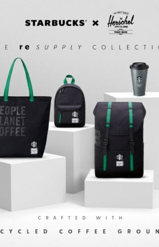 Η συνεργασία της Starbucks και Herschel προσφέρει μια βιώσιμη συλλογή προϊόντων φτιαγμένα από καφέ