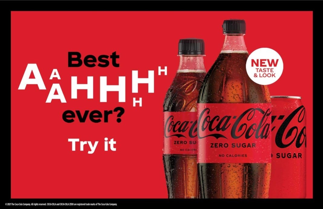 Η Coca-Cola Zero Sugar αποκτά ίδια γεύση με την κλασική χωρίς ίχνος προσθήκης ζάχαρης 