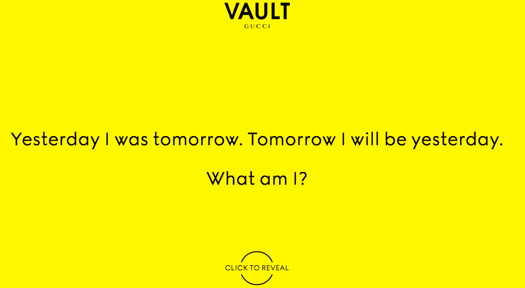 Vault |  η νέα πειραματική διαδικτυακή πλατφόρμα της Gucci