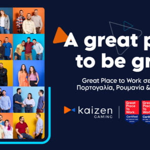 Η Kaizen Gaming αναγνωρίστηκε ως Great Place to Work σε Ελλάδα, Πορτογαλία, Ρουμανία και Βουλγαρία