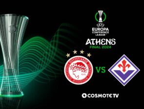 UEFA Europa Conference League: Ο ιστορικός τελικός του Ολυμπιακού κόντρα στη Φιορεντίνα έρχεται στην COSMOTE TV