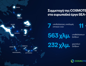 Υποθαλάσσιο δίκτυο υψηλών ταχυτήτων στο Αιγαίο με τη συμβολή της COSMOTE