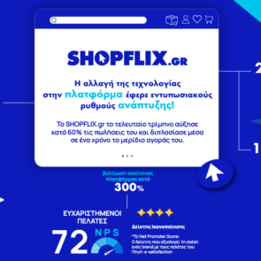 SHOPFLIX.gr: Εντυπωσιακούς ρυθμούς ανάπτυξης έφερε η νέα πλατφόρμα λειτουργίας