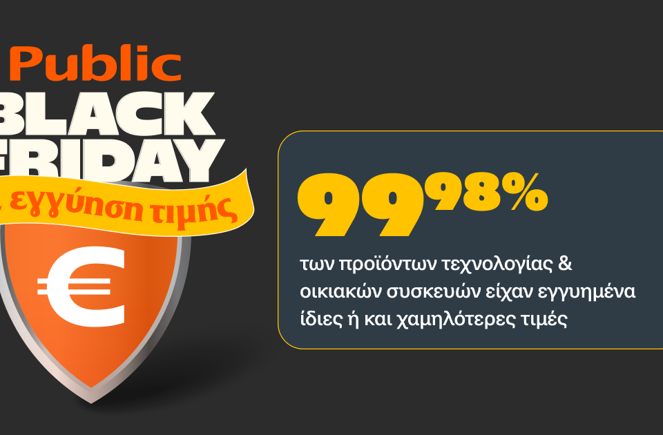 Public: Εγγύηση Χαμηλότερης Τιμής στο 99,98% των Προϊόντων – Ρεκόρ Ικανοποίησης Πελατών