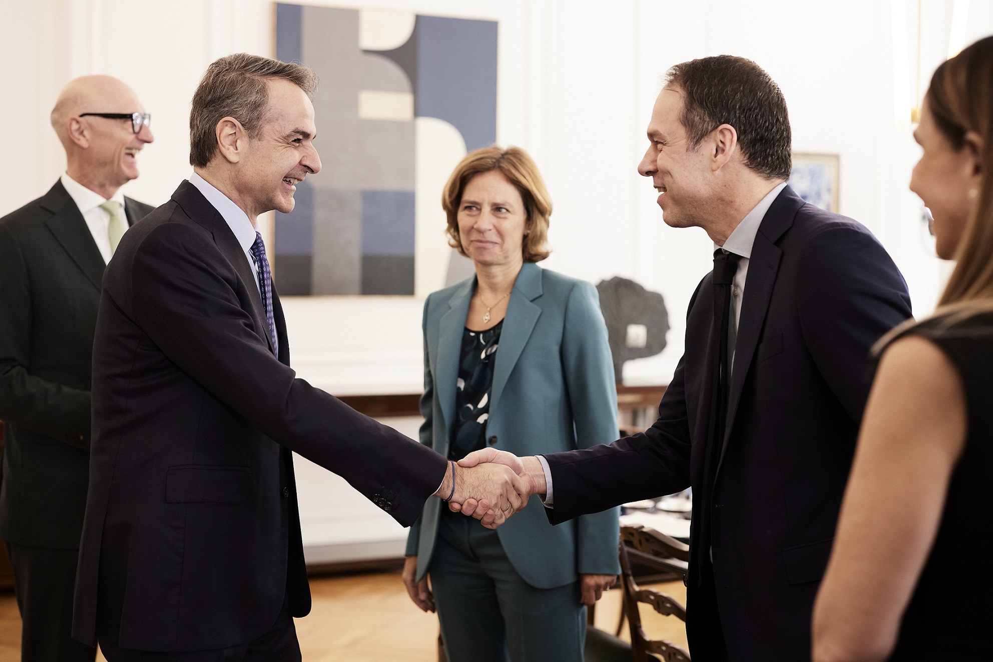 Συνάντηση του CEO του Ομίλου Telekom, Tim Höttges, με τον Πρωθυπουργό – Επίσκεψή του στο Υπουργείο Κλιματικής Κρίσης και Πολιτικής Προστασίας