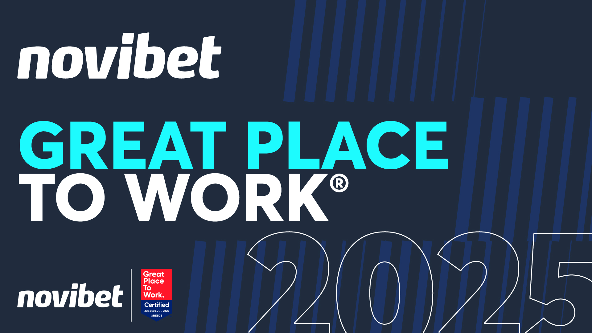 Σε Great Place to Work® ανέδειξαν τη Novibet οι εργαζόμενοί της σε Ελλάδα, Μάλτα και Βραζιλία